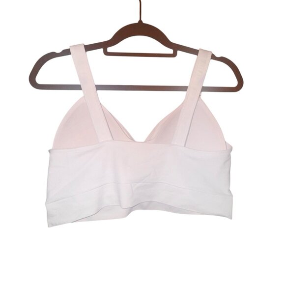 genie White Bra 44 DD-DDD Solid Adjustable Straps Solid Top Overlay Staple Basic - Picture 2 of 7